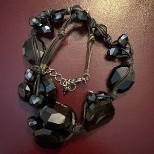 Chic Black Beaded Necklace